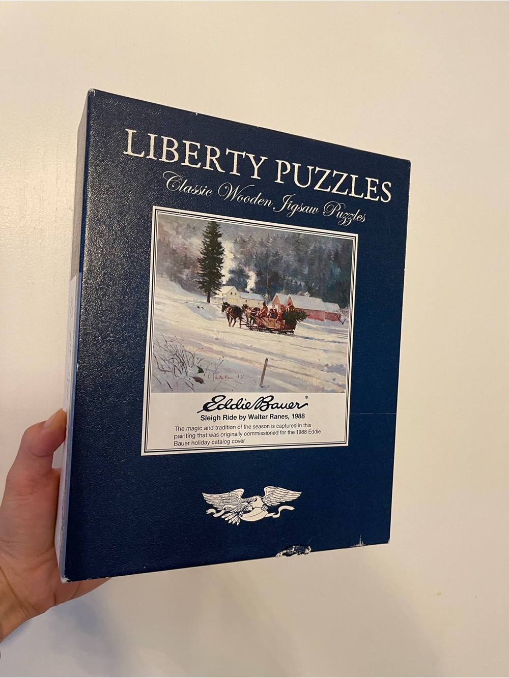 Rare Vintage Liberty Puzzle - Eddie Bauer Colab - Sleigh Ride